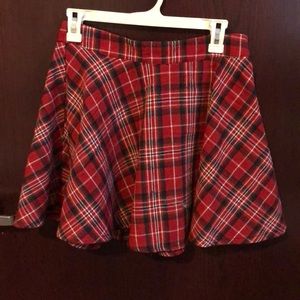 Plaid mini skirt